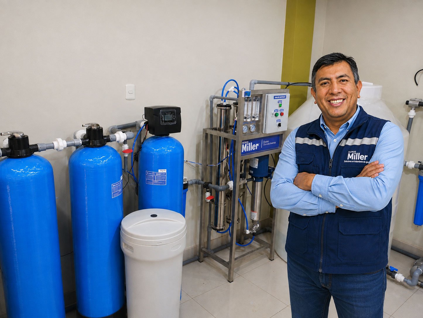 Equipo de Filtros Miller y planta de tratamiento de agua